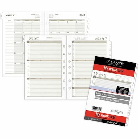 At-A-Glance Refill, 2PPW, Jan-Dec, 5-1/2inx8-1/2in AAG481285Y
